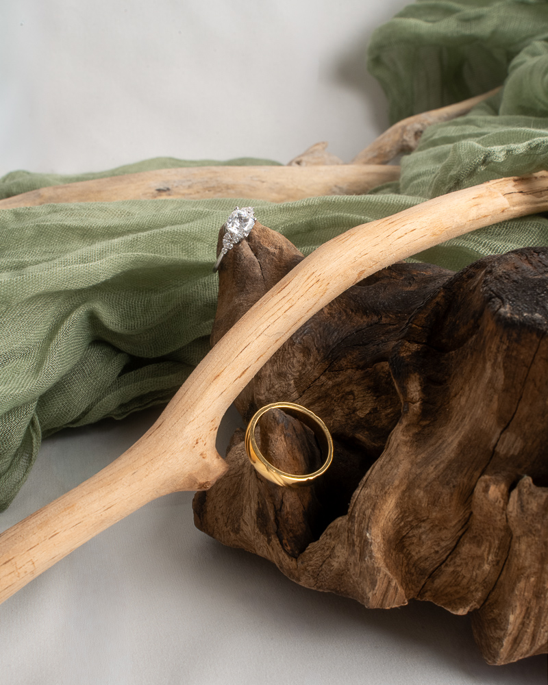 Alliances posées sur fond clair