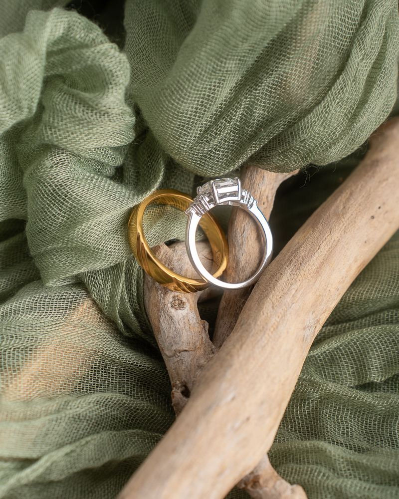 Alliances posées sur fond clair