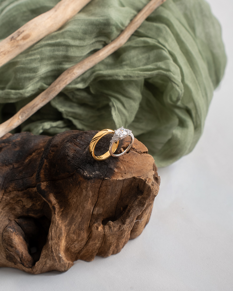 Alliances posées sur fond clair